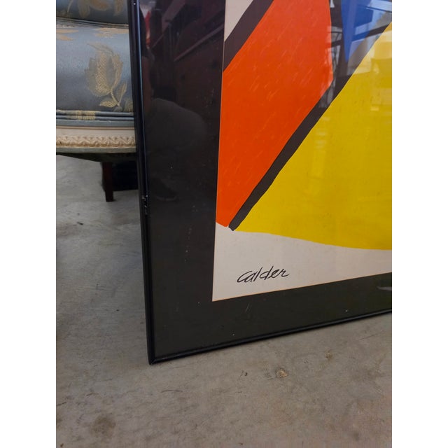 1970s Alexander Calder (1898-1976), "Pyramids and Sun" Framed Lithograph For Sale - Image 10 of 15