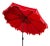 A classic market umbrella gets a chic makeover in bold red with a stylish valance for extra sun protection and European...
