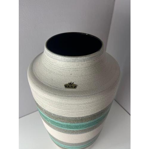 Floor Vase in Turquoise Grey from Bay Keramik For Sale - Image 6 of 11