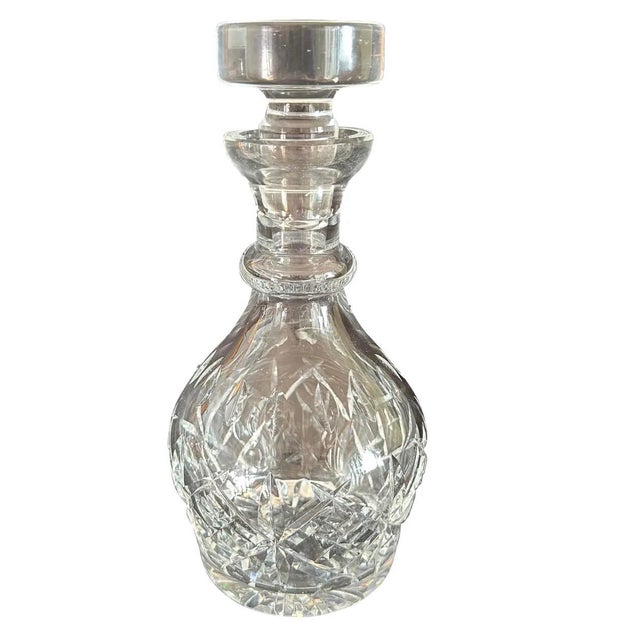 Vintage Waterford Crystal Glandore pattern wine decanter with its original flat-top stopper. Manufactured in Ireland, this...