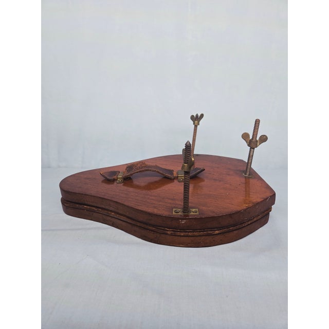 Vintage Multi LawnTennis Racket Press Set of 3 Slazengers Spalding Free Standing For Sale - Image 12 of 16