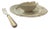 Vintage Majolica-Style White Cabbage Leaf Dessert Bowls, set of 12 For Sale