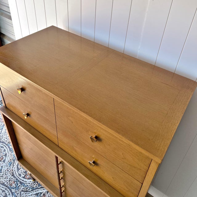 1960s Vintage Kent Coffey the Sequence Mid Century Modern Highboy Dresser Chest of Drawers For Sale - Image 5 of 11
