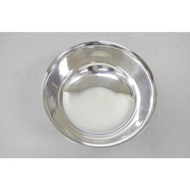 Vintage Mid Century Modern Gorham Yc781 Modern Silver Plated 9" Fruit Bowl For Sale In Philadelphia - Image 6 of 9