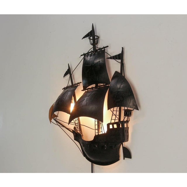 Vintage Wall Light in Iron, 1960 For Sale - Image 3 of 10