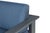 Sardinia Aluminum Frame Outdoor 74" Love Seat / Sofa - Blue Cushions For Sale - Image 13 of 14