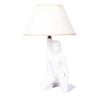Mid-Century Figural Table Lamp in Ceramic, 1970s For Sale