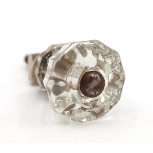 Traditional Vintage 1 In. Fluted Glass Cabinet Drawer Knob Set For Sale - Image 3 of 5