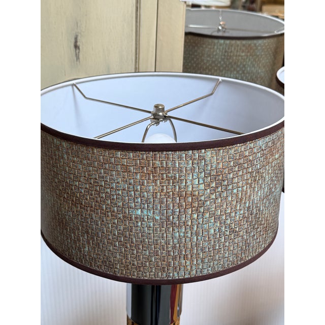 Chromed Cork Table Lamps, Pair For Sale - Image 4 of 12