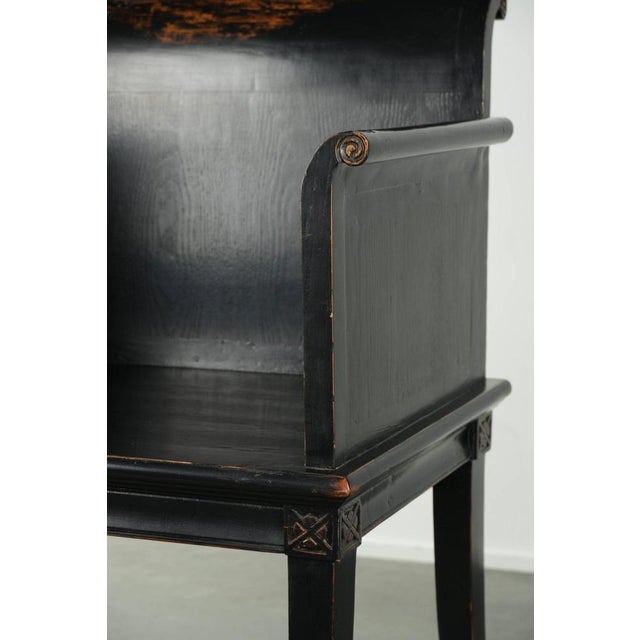 20th Century Asian Style Black Wooden Armchair For Sale - Image 10 of 15