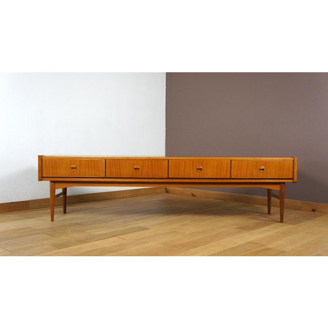 Vintage Scandinavian Teak Low Sideboard, 1960s For Sale - Image 10 of 10