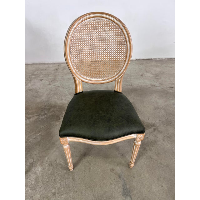 Wood French Louis XVI Medallion Dining Chairs – Set of 6 For Sale - Image 7 of 10