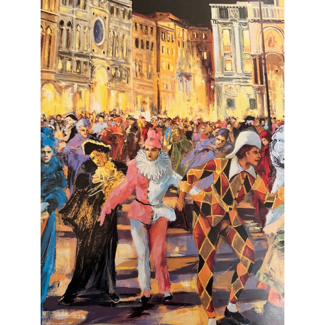 1980s Luciano Conteduca - Carnevale a Venezia (Carnival in Venice), Decorative Poster For Sale - Image 4 of 4