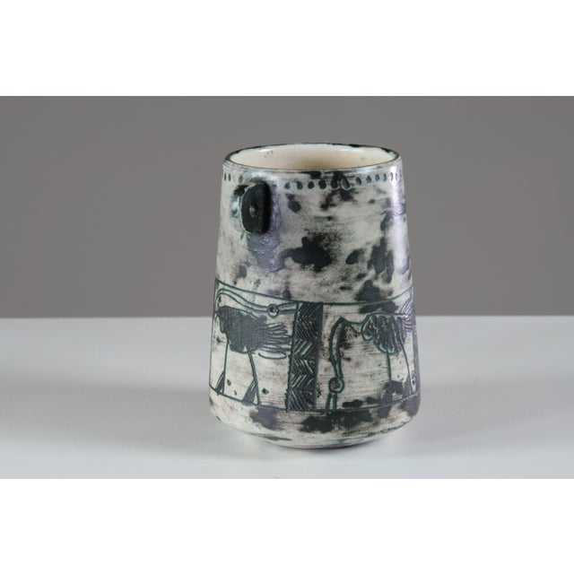 Black Vase with Handles from Jacques Blin, France, 1960s For Sale - Image 8 of 10