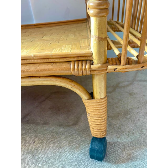 French Riviera Bar Cart in Bamboo, 1960s For Sale - Image 13 of 15