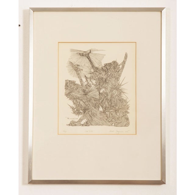 Modernist Zum Licht Etching by Ernst Degasperi, 1972 For Sale - Image 6 of 8