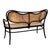 Wood Antique Vienna Secession Scrolling Bentwood Oak & Cane Settee Bench Attributed to Thonet No 05 For Sale - Image 7 of 7