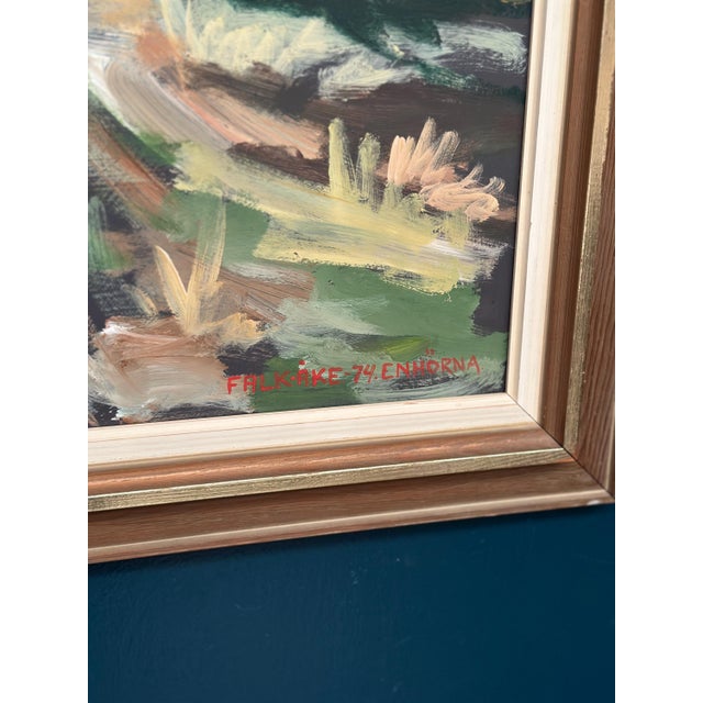 Falk‑Åke, Lövsta Enhörna, 1974, Oil on Panel, Framed For Sale - Image 6 of 18