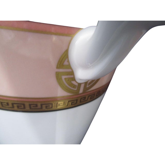 Ceramic Late 20th Century Noritake Commemoration Coffee Pot With Lid Art Deco Floral China Peach Gold For Sale - Image 7 of 10
