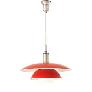 PH-5 Pendant Lamp in Chrome, Lacquer and Metal attributed to Poul Henningsen, 1920s For Sale