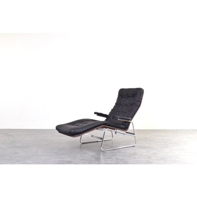 1960s Bauhaus Model Fenix Chaise Lounge in Leather and Chrome by Sam Larsson for Dux, 1960s, Set of 2 For Sale - Image 5 of 18