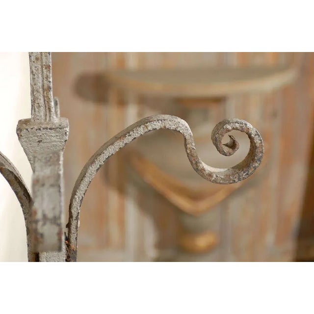 French 19th Century Large Size Forged Iron Finial in Granite Base For Sale - Image 9 of 11