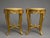 1950s Artisan Louis XVI Gold Beech Marble Side Tables-Pair For Sale - Image 4 of 12