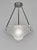 Muller frères A nickel plated bronze or solid brass French art deco pendant light made around 1930. It holds a nice bowl...