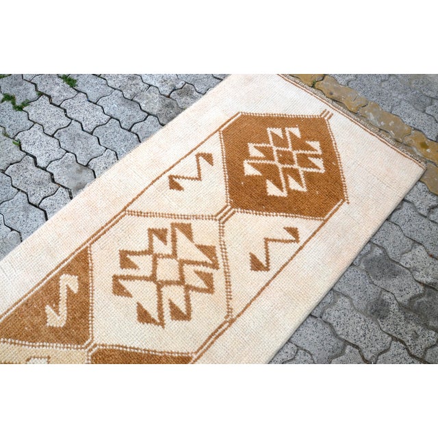 Textile Madallion Turkish White Floor Rug For Sale - Image 7 of 11