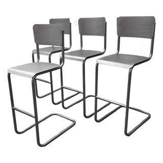 Restoration Hardware School House Bar Stools, Set of Four For Sale