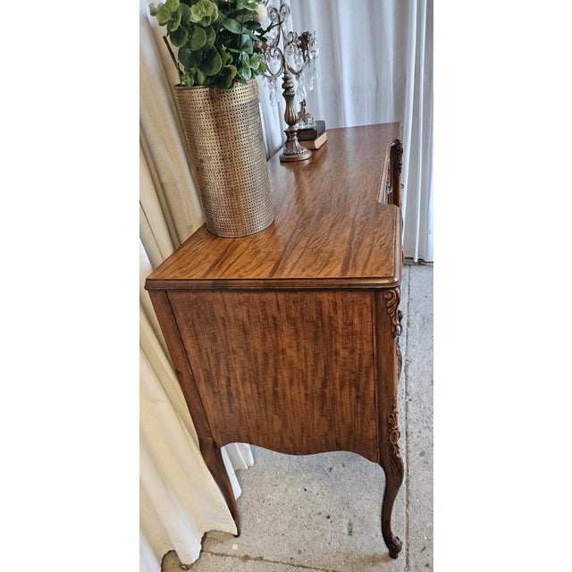 Burl Wood / Veneer Sideboard Buffet, Louis XV Style, 1930's Sideboard Cabinet For Sale - Image 13 of 18