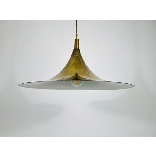 Brass Round Pendant Lamp from Fog & Mørup, 1970s For Sale - Image 6 of 10