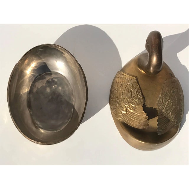 Patinated Brass Garden Decor Duck or Swan Motif Planter For Sale In Los Angeles - Image 6 of 8