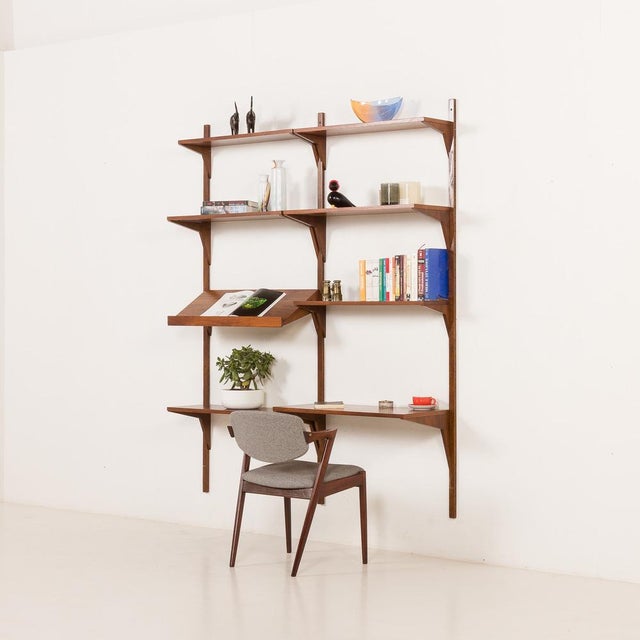 Mid-Century Modern Mid-Century Danish Walnut Shelving Unit in the style of Poul Cadovius, 1960s For Sale - Image 3 of 10