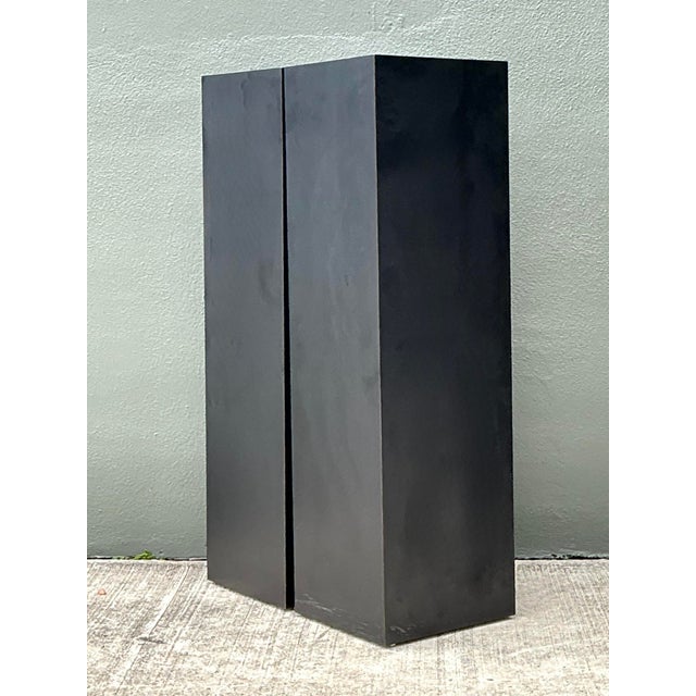 Wood Vintage Laminate Pedestals - A Pair For Sale - Image 7 of 12