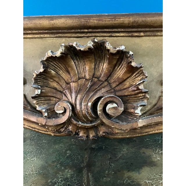 19th Century Antique French Trumeau Mirror With Oil Painting — 18th Century Style, 67" × 35" For Sale - Image 5 of 10