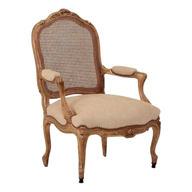 19th Century French Gilt Wood Armchair For Sale