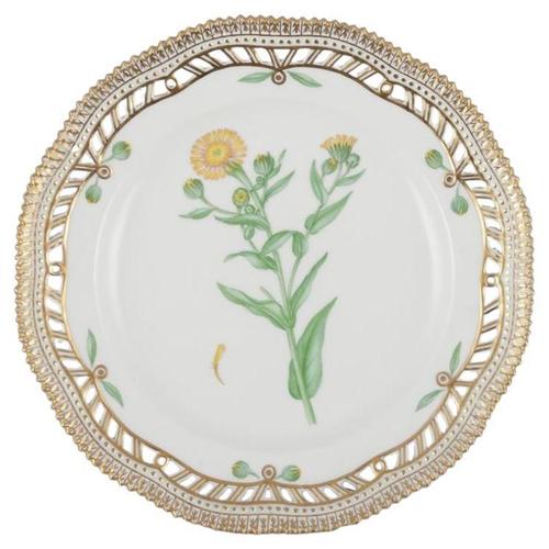 Ceramic Flora Danica Openwork Lunch Plate with Flowers from Royal Copenhagen, 1958 For Sale - Image 7 of 7