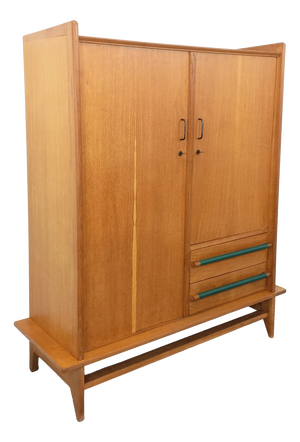 Vintage Oak Wardrobe, 1950s-1960s
