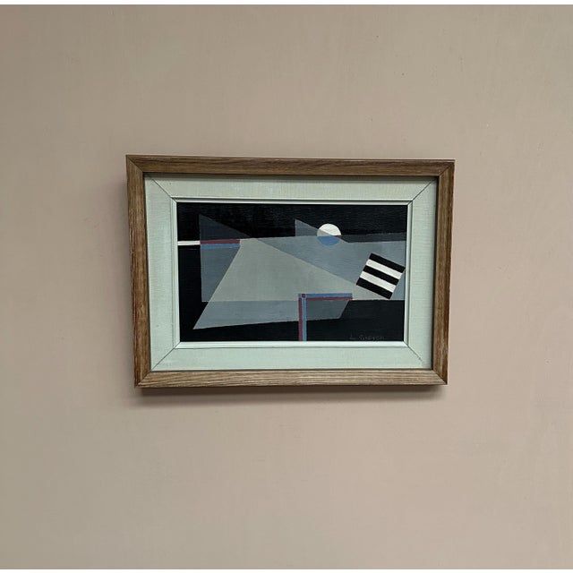 Lars. Gideon, Abstract Composition, 1960s, Oil on Canvas, Framed For Sale - Image 8 of 18