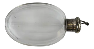 Sterling Cap Glass Flask