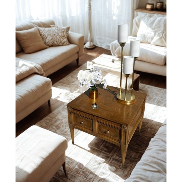 1950s American of Martinsville Burled Wood End Tables-Pair For Sale - Image 12 of 13