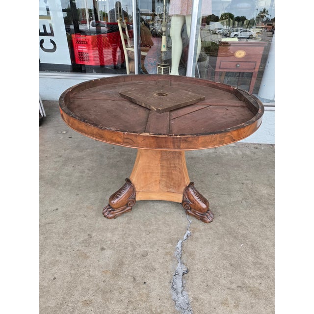 19c Restoration Period French Empire Center Table W Marble Top For Sale - Image 11 of 15