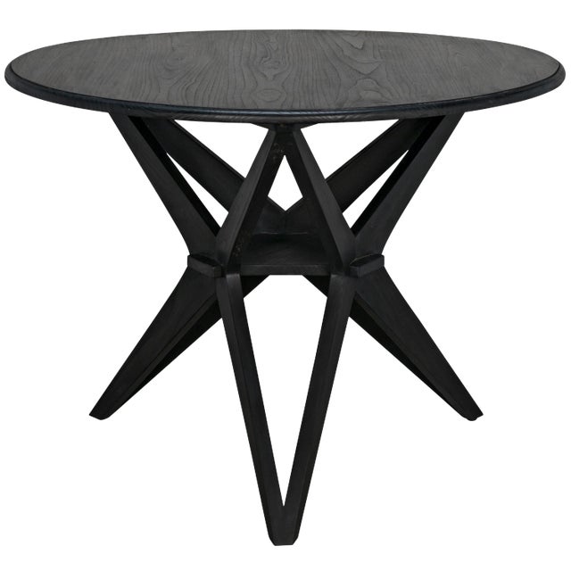 NOIR Victor Dining Table, Charcoal Black For Sale