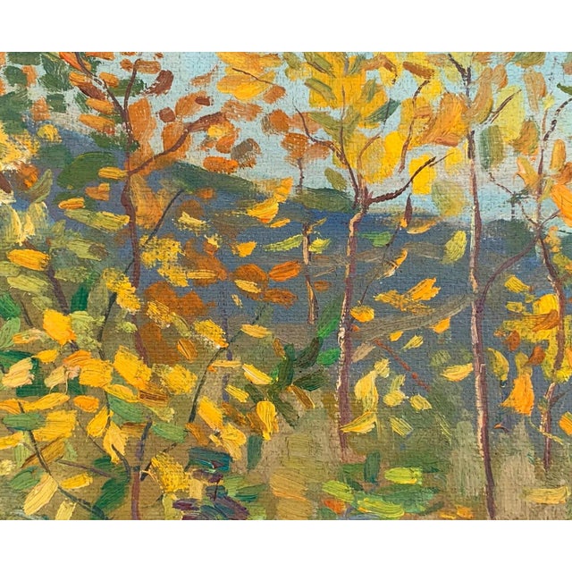 Forest Landscape Oil Painting, Ukrainian Soviet Art, 1961 30-36 For Sale - Image 4 of 6