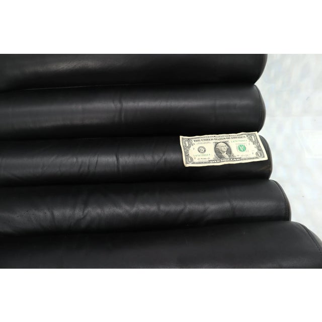 Mid 20th Century Fabio Lenci Hyaline Chair Lounge Glass Black Leather, 1974 For Sale - Image 5 of 13