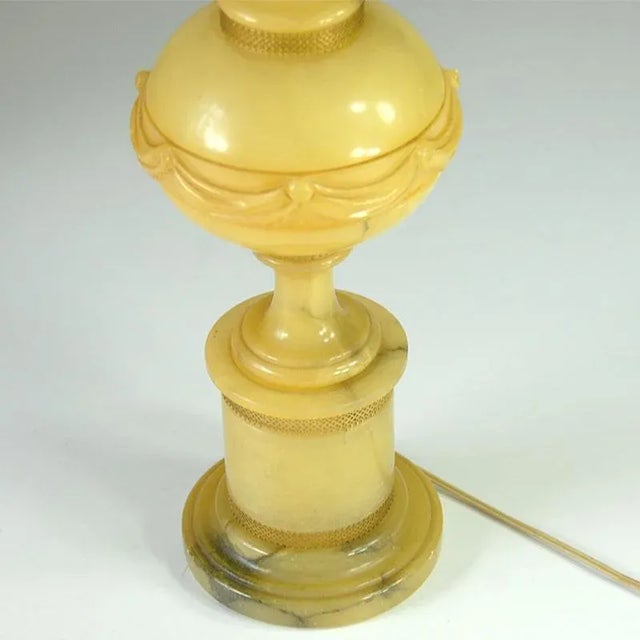 Italian Alabaster Baluster Lamp, 1960s For Sale - Image 6 of 10