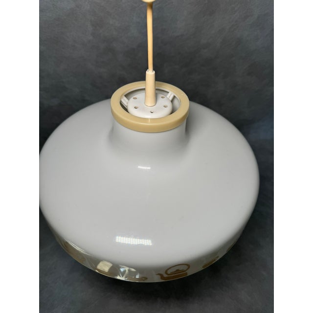 Vintage German Pedant Lamp with Tea Set Motif, 1970s For Sale - Image 3 of 7