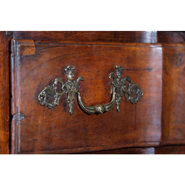 Brown 18th Century French Walnut Bombe Chest Commode, 1750s For Sale - Image 8 of 15