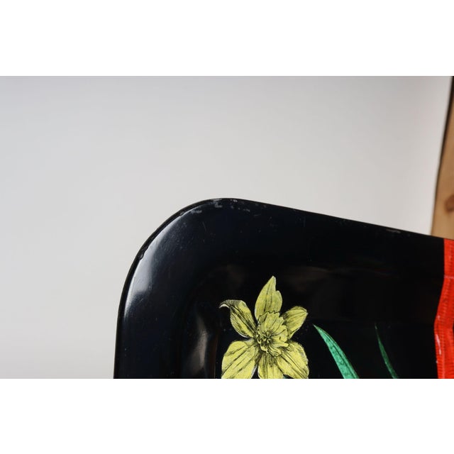 Large Vintage Lacquered Metal Litho Ribbon and Floral Tray by Piero Fornasetti For Sale - Image 14 of 18